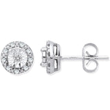 9ct White Gold 0.13ct Diamond Stud Earrings