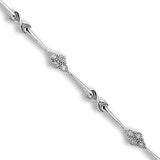 9ct White Gold 0.15ct Diamond Bracelet