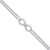 9ct White Gold 0.15ct Diamond Bracelet (£650)