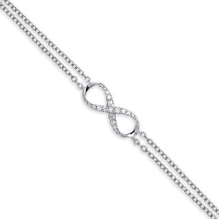 9ct White Gold 0.15ct Diamond Bracelet (£650)