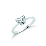 9ct White Gold 0.15ct Diamond Butterfly Ring