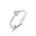 9ct White Gold 0.15ct Diamond Engagement Ring (£620)