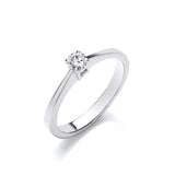 9ct White Gold 0.15ct Diamond Engagement Ring (£620)