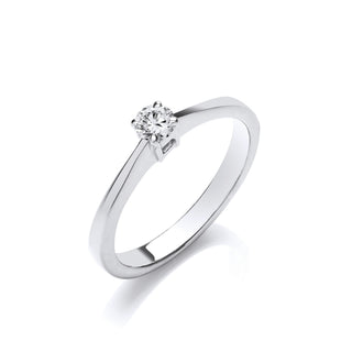 9ct White Gold 0.15ct Diamond Engagement Ring (£620)