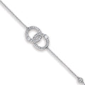 9ct White Gold 0.17ct Diamond Bracelet