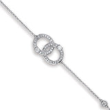 9ct White Gold 0.17ct Diamond Bracelet