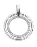 9ct White Gold 0.20ct Diamond Circle Pendant