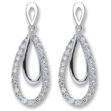 9ct White Gold 0.20ct Diamond Drop Earrings