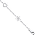 9ct White Gold 0.20ctw Hearts & Stars Diamond Bracelet