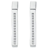 9ct White Gold 0.21ct Diamond Drop Earrings