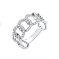 9ct White Gold 0.23ct Curb Ring