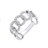 9ct White Gold 0.23ct Curb Ring