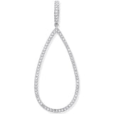9ct White Gold 0.23ct Pear Shaped Drop Pendant