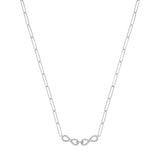9ct White Gold 0.24ctw (Chain 17")