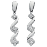 9ct White Gold 0.25ct Diamond Drop Earrings (£700)