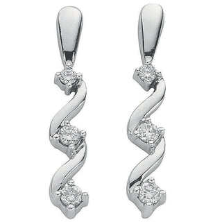 9ct White Gold 0.25ct Diamond Drop Earrings (£700)