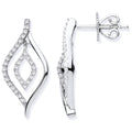 9ct White Gold 0.25ct Diamond Drop Earrings
