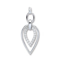 9ct White Gold 0.25ct Diamond Drop Pendant