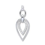 9ct White Gold 0.25ct Diamond Drop Pendant