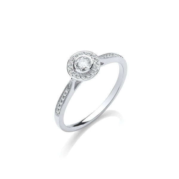 9ct White Gold 0.25ct Diamond Ring (£770)