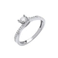 9ct White Gold 0.25ct Diamond Ring (£795)