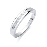 9ct White Gold 0.25ct Princess Cut Diamond Eternity Ring