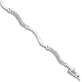 9ct White Gold 0.28ct Diamond Bracelet