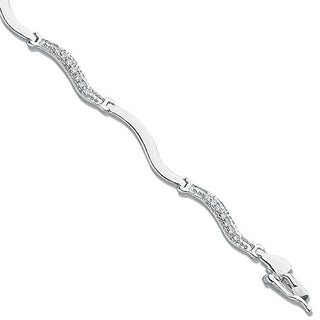 9ct White Gold 0.28ct Diamond Bracelet