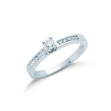9ct White Gold 0.30ct Diamond Engagement Ring
