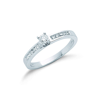 9ct White Gold 0.30ct Diamond Engagement Ring