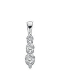 9ct White Gold 0.31ct Diamond Trilogy Pendant