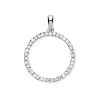 9ct White Gold 0.33ct Circle Of Life Diamond Pendant