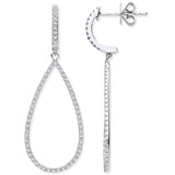 9ct White Gold 0.35ct Diamond Drop Earrings