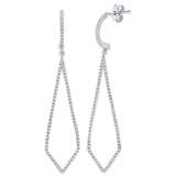 9ct White Gold 0.40ct Diamond Drop Earrings