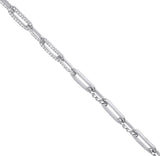 9ct White Gold 0.42ct Curb Bracelet