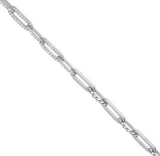 9ct White Gold 0.42ct Curb Bracelet