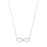 9ct White Gold 0.47ctw G Si Infinity Pendant (18in/45cm) Chain