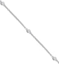 9ct White Gold 0.50ct Diamond By The Yard Necklace (18in/45cm)