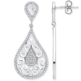 9ct White Gold 0.50ct Diamond Drop Earrings (£875)