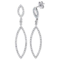 9ct White Gold 0.50ct Diamond Drop Earrings