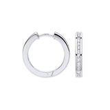 9ct White Gold 0.50ct Diamond Hoop Earrings (£1260)
