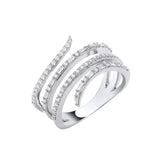 9ct White Gold 0.50ctw Snake Ring