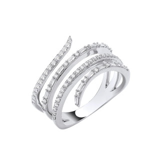 9ct White Gold 0.50ctw Snake Ring