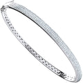 9ct White Gold 0.86ctw Pave Set Diamond Bangle