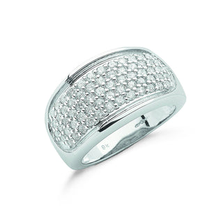 9ct White Gold 1.00ct Diamond Bombay Ring