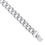 9ct White Gold 1.00ctw Gents Bracelet