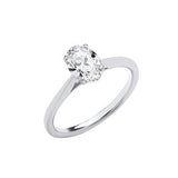 9ct White Gold 1.00ctw Oval Cut Lab Grown Diamond Ring Igi Certified