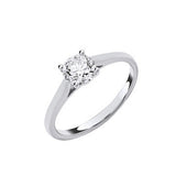 9ct White Gold 1.00ctw Solitaire Lab Grown Diamond Ring Igi Certified