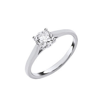 9ct White Gold 1.00ctw Solitaire Lab Grown Diamond Ring Igi Certified