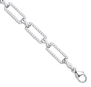 9ct White Gold 1.13ct Bracelet